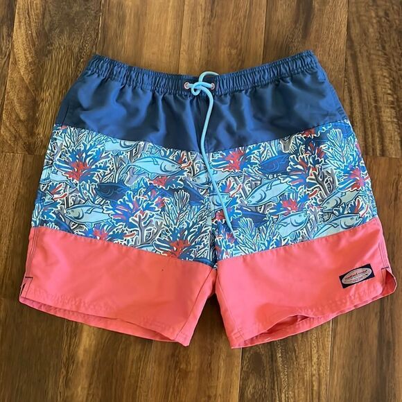 Men’s Vineyard Vines Colorblock Swim Trunks size large - Picture 1 of 3